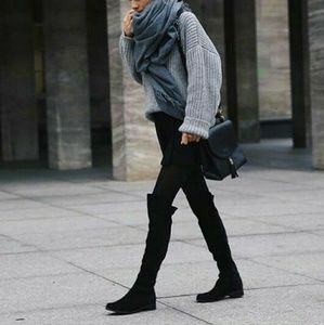 Vary Volatile Tarrin 6 black over the knee boot